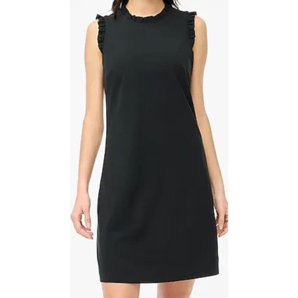 J Crew Ruffle Neck Suit Fashion Workwear Sleeveless Lined Dress US Women's 2 New